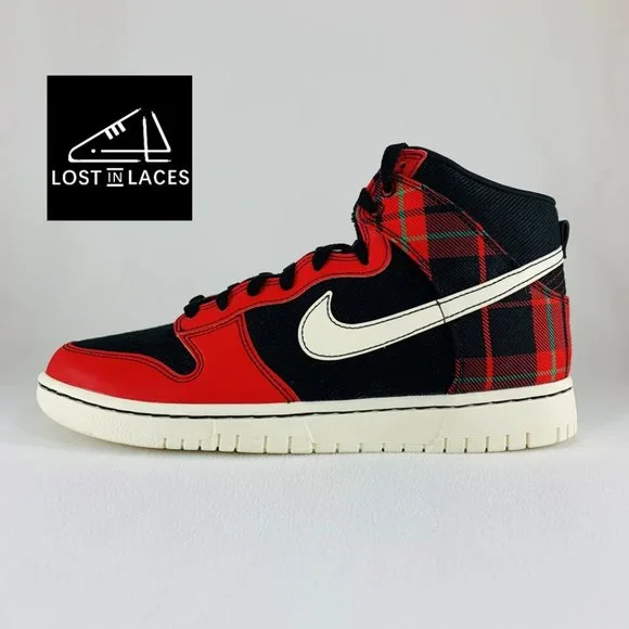 Nike Shoes Nike Dunk High Retro Se Tartan Plaid Sneakers Black
